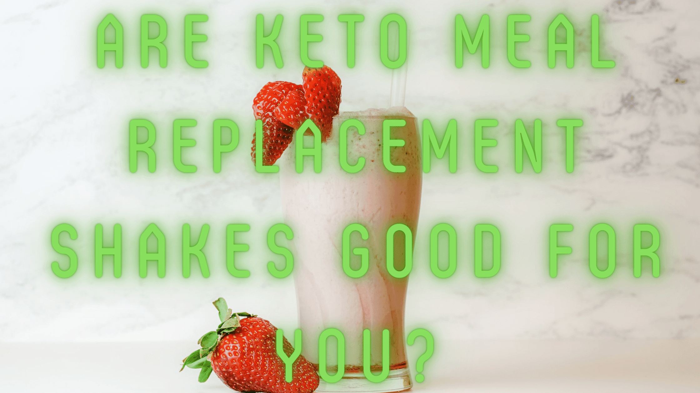 Are keto meal replacement shakes good for you