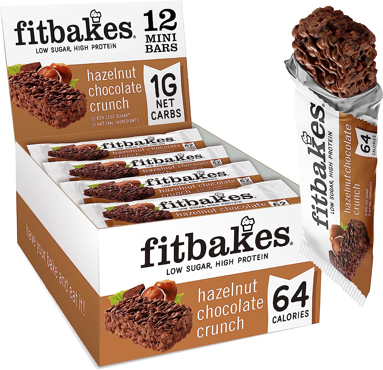 Fitbakes 64 Calories Mini Hazelnut Chocolate Bars 12x19g Review