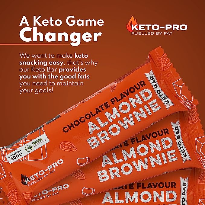 Keto-Pro Keto Bars Chocolate Almond Brownie - MCT Oil Deals