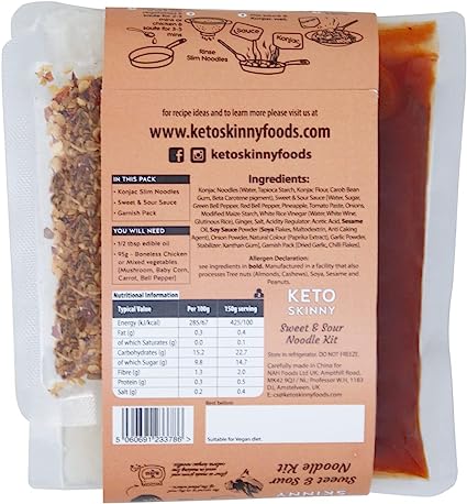 Keto Skinny Sweet & Sour Noodle Meal Kit 300g x 6 UK