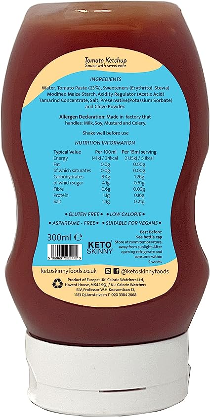 Keto Skinny Tomato Ketchup Sauce 300ml Review
