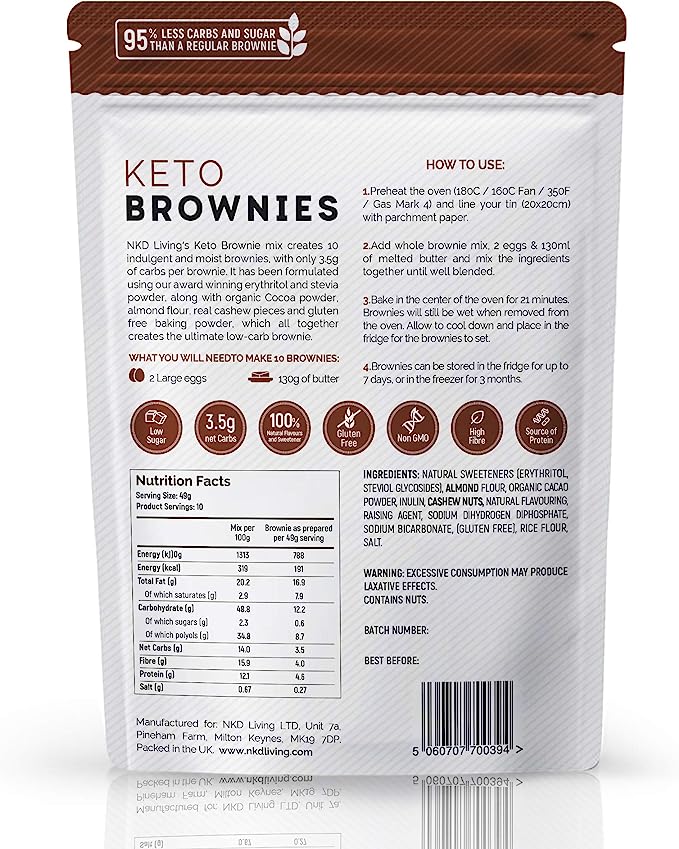 NKD Living Keto Brownies UK