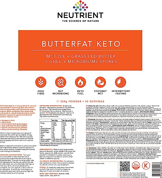 Neutrient Butterfat Keto MCT Creamer 350g - Butterfat