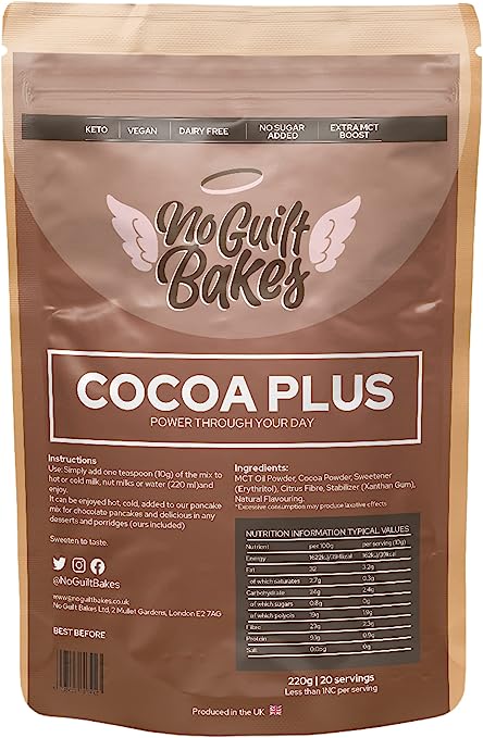 No Guilt Bakes Cocoa Plus - with MCT Keto Drink Mix