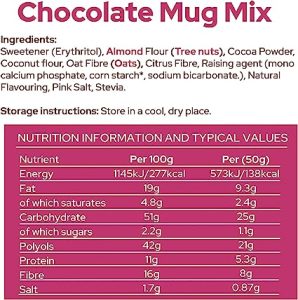 No Guilt Bakes Mug Cake Mixes - Ingredients