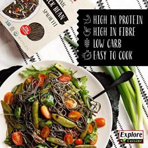 Explore Cuisine Organic Black Bean Spaghetti Pasta, Delicious Low Carb, Plant-based Vegan Pasta, High in Protein, High in Fibre, Gluten Free, Easy to Cook 6 Pack - 6 x 200g Deals