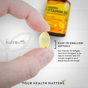 400 Vitamin D3 4000 iu Softgels Nutravita - Easy to swallow