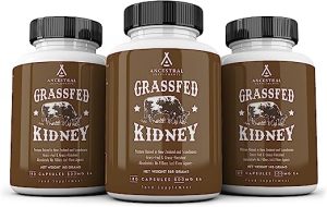 Ancestral Supplements Grass Fed Beef Kidney Supplement, Kidney Support for Urinary and Histamine Health, Selenium, B12, and DAO Supplement, Non-GMO, 180 Capsules - Deals
