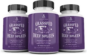 Ancestral Supplements Grass Fed Beef Spleen Supplement, 3000mg Spleen Support Formula Promotes Immune, Iron, and Allergy Health, Non-GMO, 180 Capsules - Review