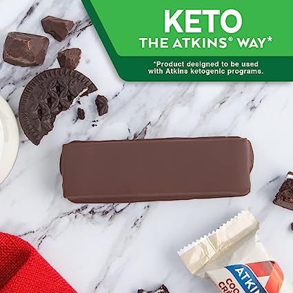 Atkins Advantage MEAL, Cookies n' Creme Bar, 5 Bars, 1.8 oz (50 g) Each - Keto