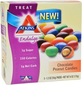 Atkins Endulge Chocolate Peanut Candies - Like M&M's