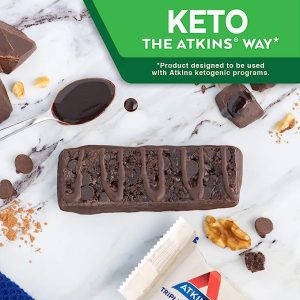 Atkins Snack Bar, Triple Chocolate, Keto Friendly, 7.05 Ounce (5 Bars) - Bar