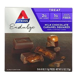 Atkins endulge milk chocolate caramel squares - 6.1 Ounce