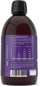 Ketosource® Pure MCT Oil 500ml - Side of Bottle