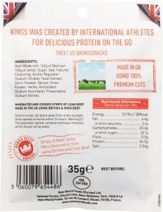 Kings Ribeye Biltong Box 16 x 35g Review - Back