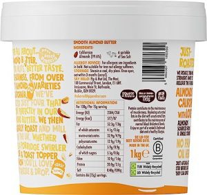 Pip & Nut - Smooth Almond Butter (1kg) - Review - Side View