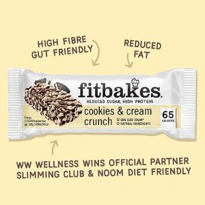 Fitbakes Cookies & Cream Mini Bars - Fibre
