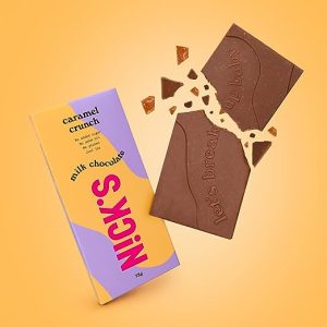 NICKS Keto chocolate blocks, Milk chocolate caramel crunch - Keto Milk Chocolate