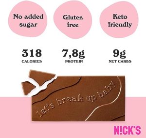 NICKS Keto chocolate blocks, Milk chocolate caramel crunch - Review