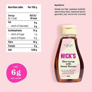 Nick's Fiber Syrup with honey flavour syrup 300g review - Nutritional Review