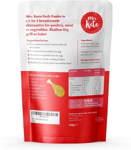 Mrs Keto Pork Panko Review - Back of Packet